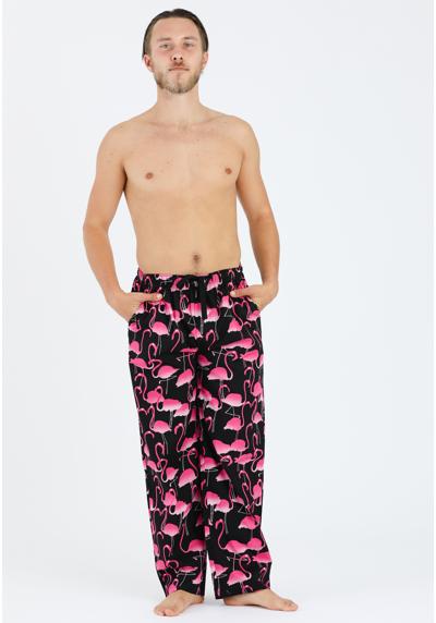 Тканевые брюки с принтом фламинго