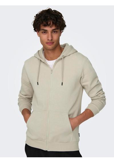 Толстовка с капюшоном ONSCERES ZIP THR. HOODIE SWEAT NOOS