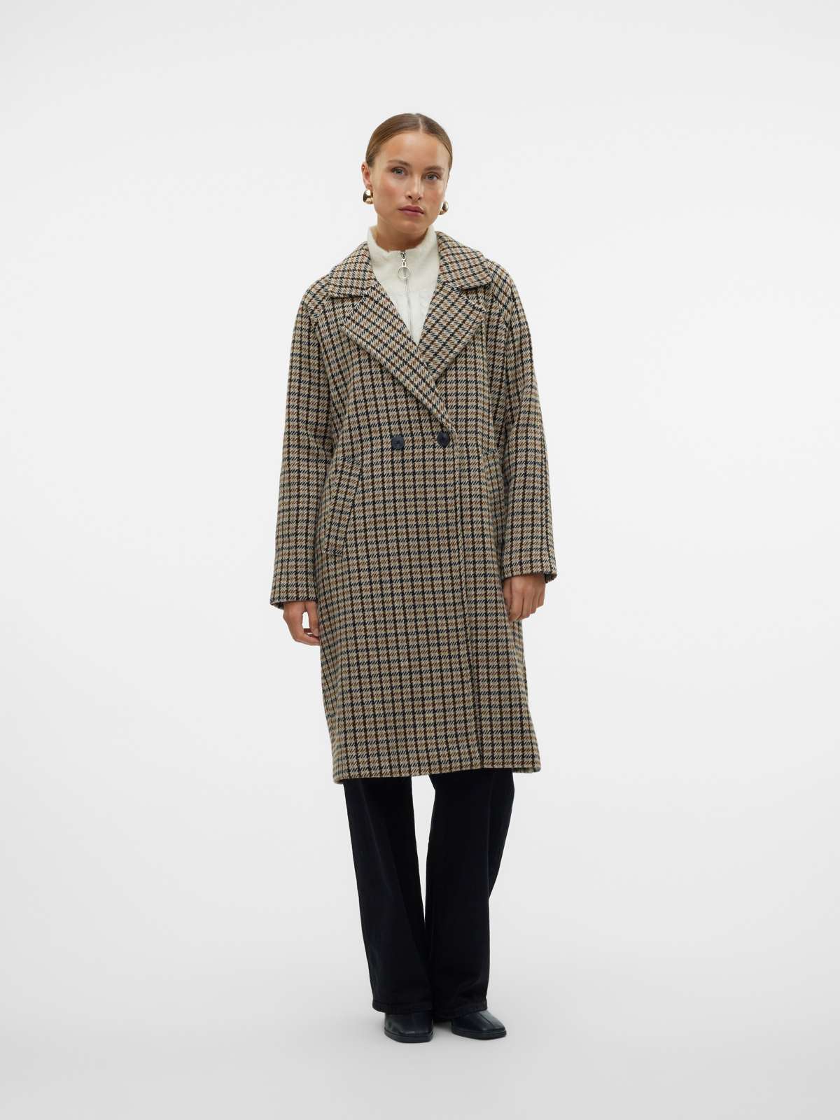 Длинное пальто »VMHANNAH LONG WOOL CHECK COAT GA BOO«