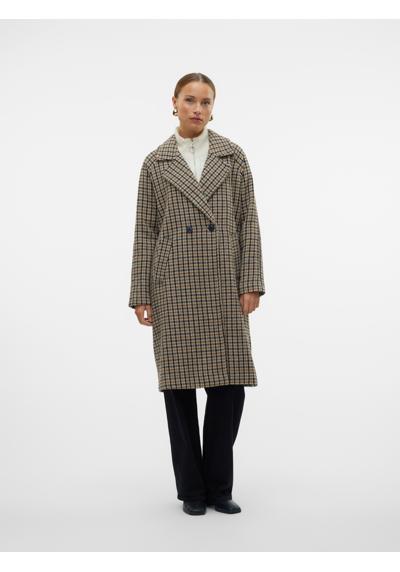 Длинное пальто VMHANNAH LONG WOOL CHECK COAT GA BOO