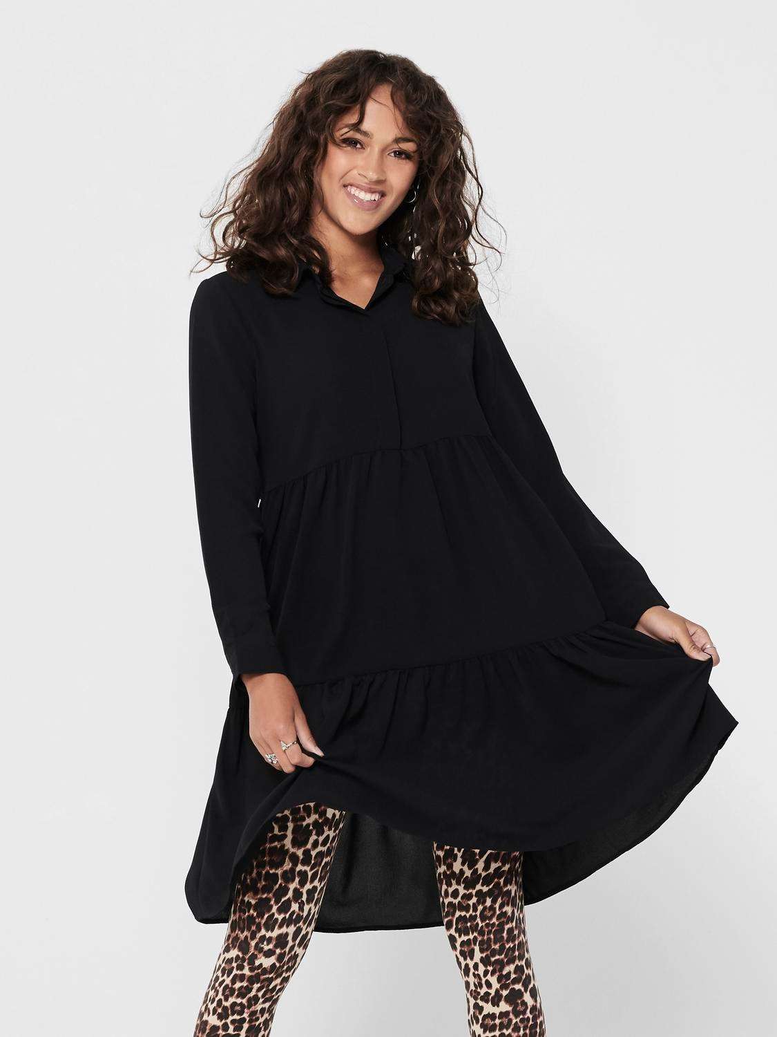 Платье-туника с воланом PIPER L/S SHIRT DRESS WVN NOOS