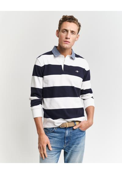 Рубашка поло с длинными рукавами REG CHAMBRAY STRIPE HEAVY RUGGER