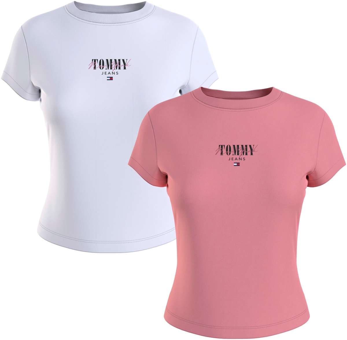 Футболка с флагом Tommy Jeans »TJW 2 PACK SLIM ESSENTIAL LOGO 1«