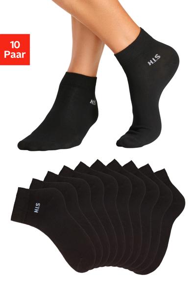 Короткие носки (упаковка 10 пар) с цветной внутренней манжетой.