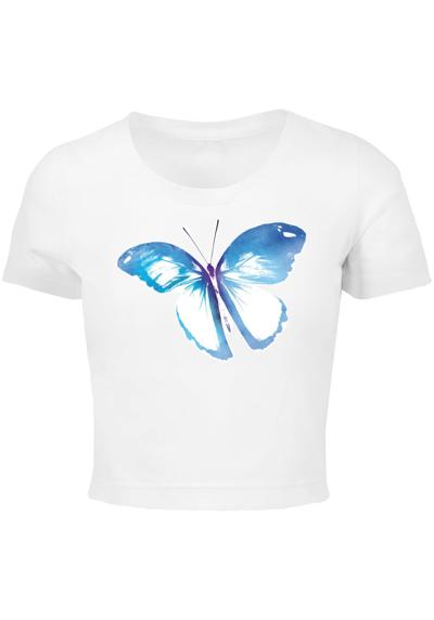 футболка Damen Ladies Butterfly Cropped Tee