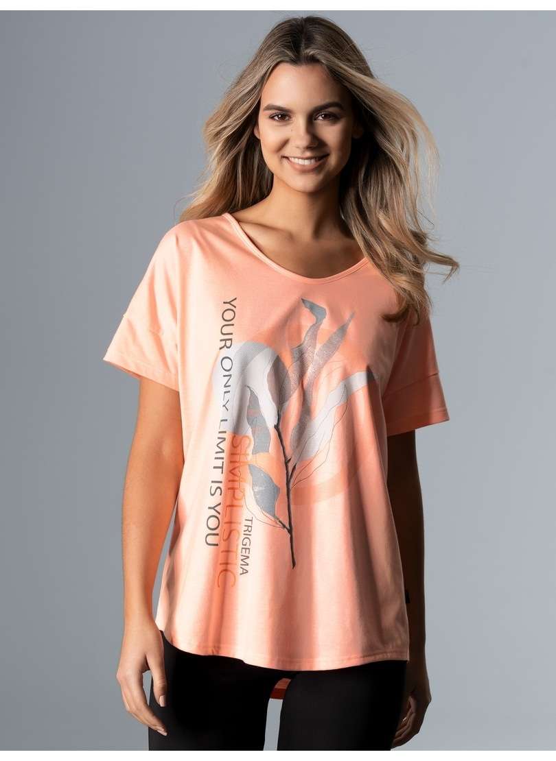 футболка TRIGEMA Oversized T-Shirt mit gro?em Print-Motiv