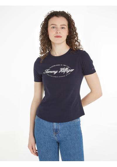 рубашка с круглым вырезом »SLIM HILFIGER SCRIPT C-NK SS«