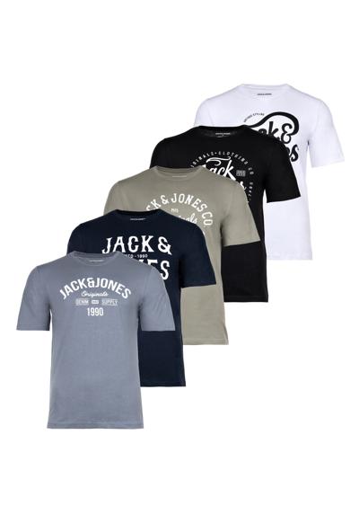 футболка T-Shirt JJLEOGRA TEE CREW NECK 5PK 5er Pack