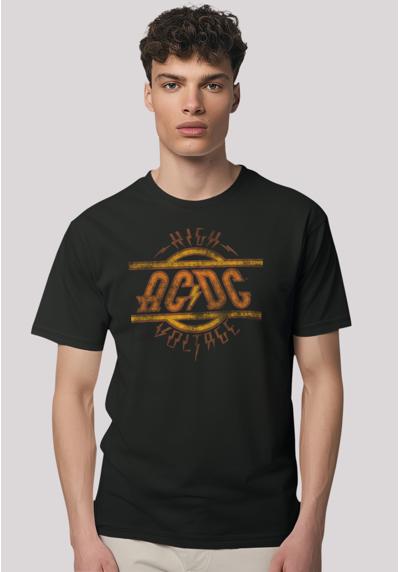 футболка AC/DC Rock Musik Band High Voltage Logo Distressed