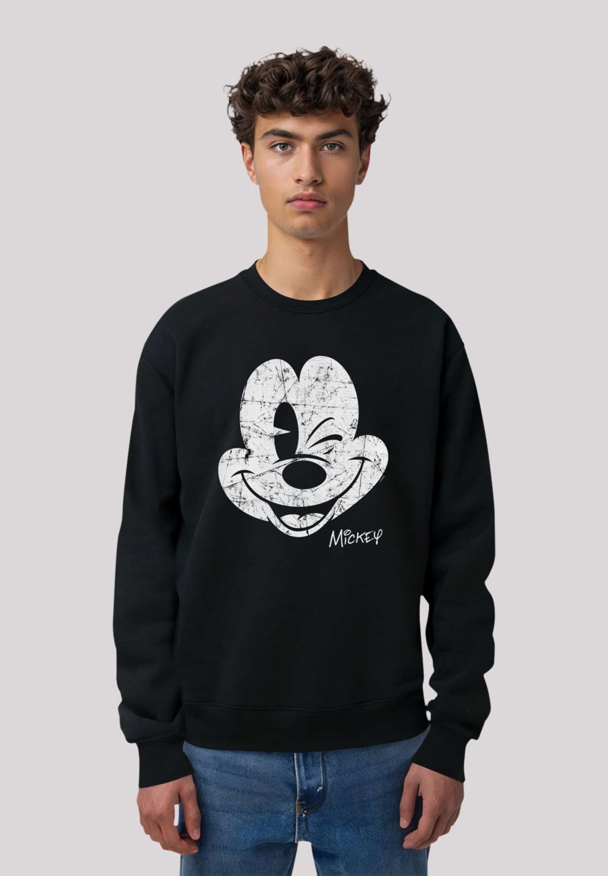 толстовка Disney Micky Maus Gesicht Vintage Look