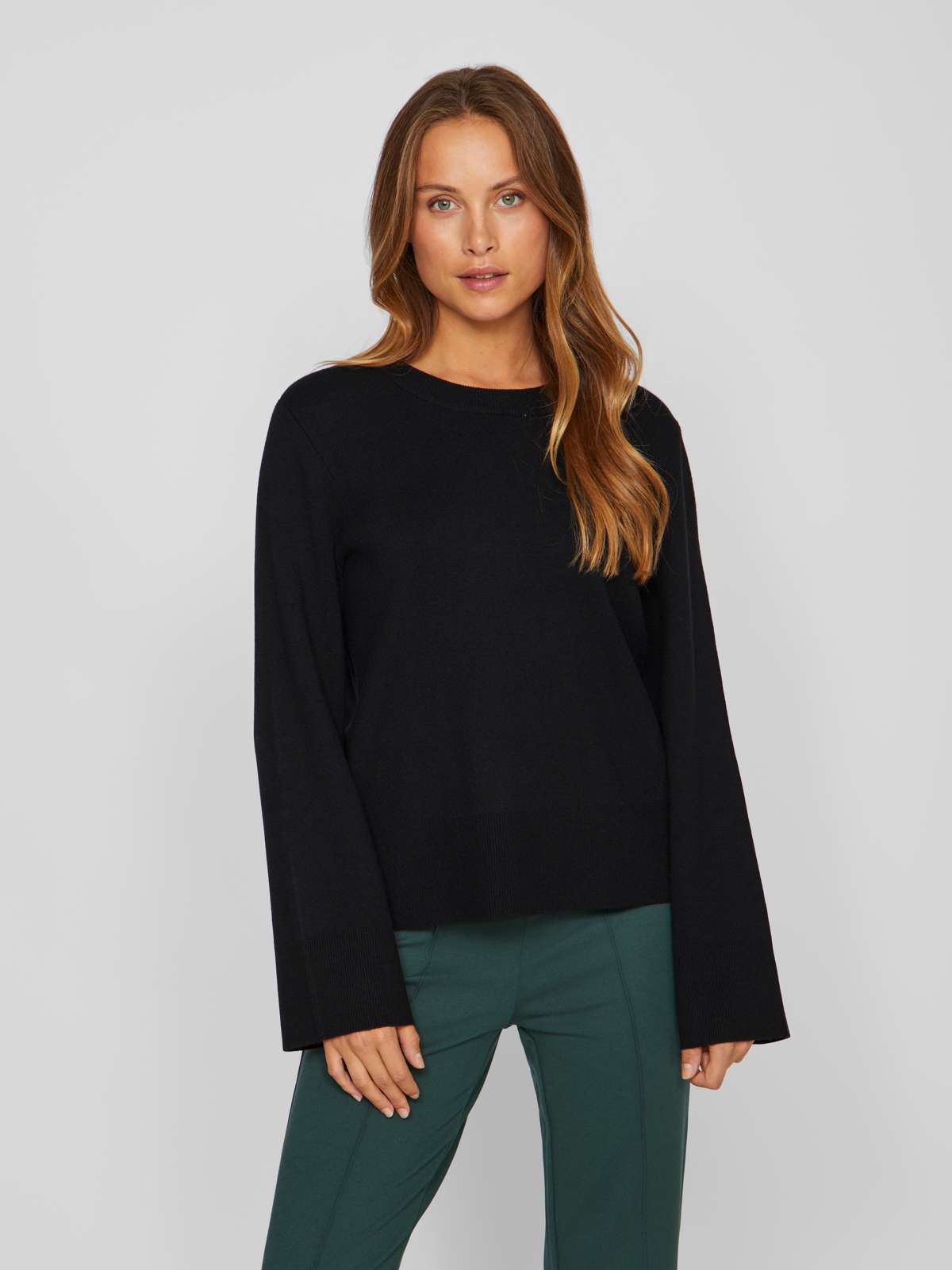 Свитер с круглым вырезом VICASSIE O-NECK L/S KNIT TOP - NOOS