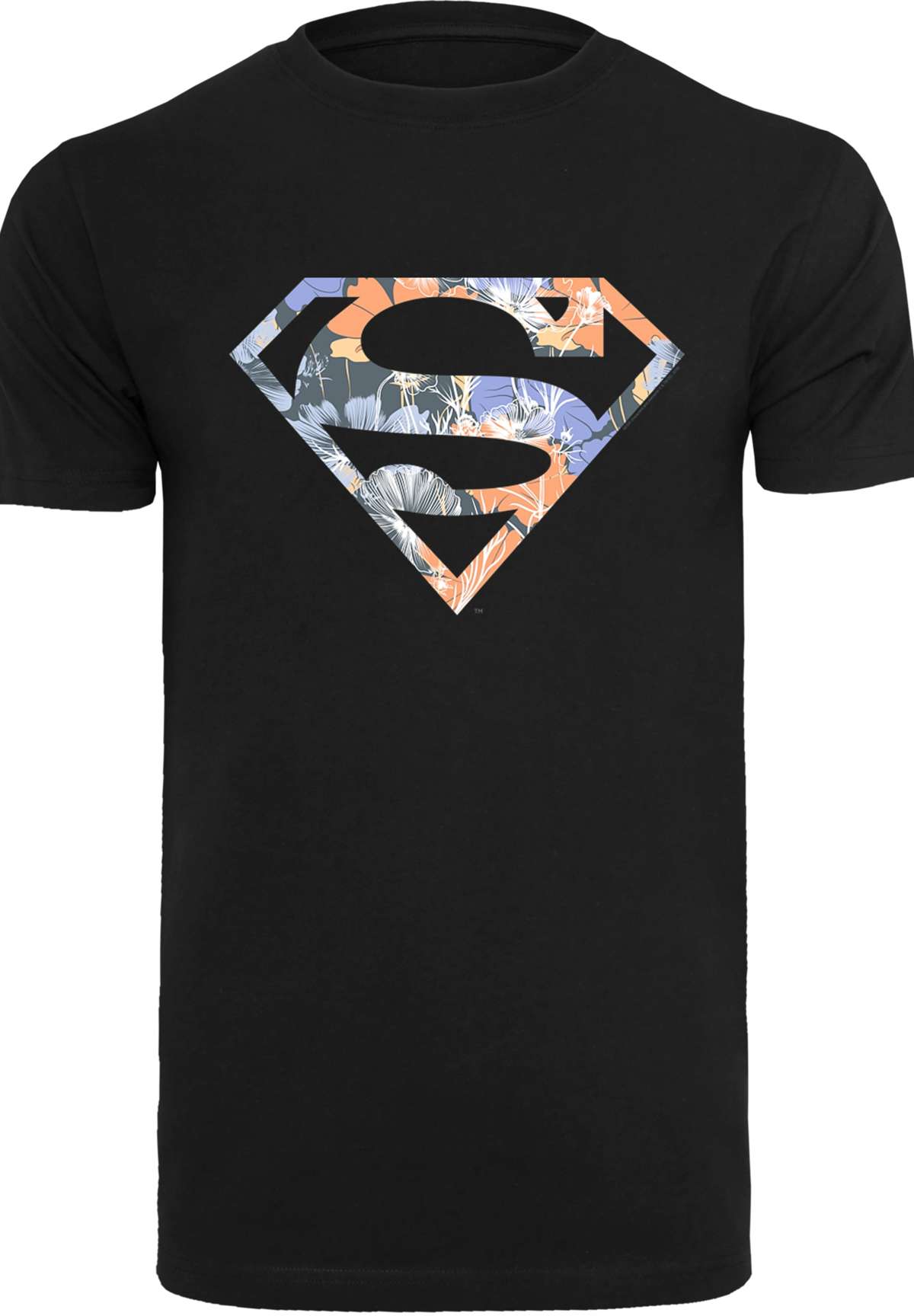 Рубашка с коротким рукавом»Herren Superman Floral Logo 2 with T-Shirt Round Neck«