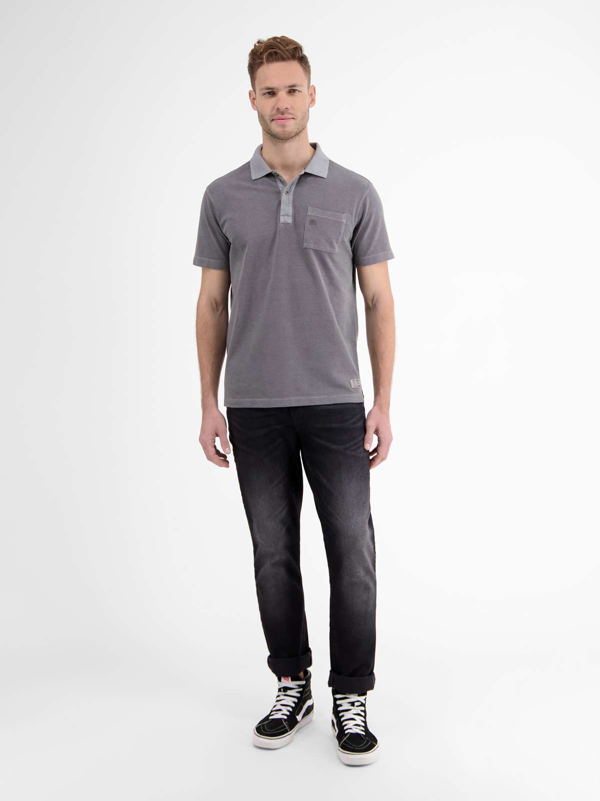 рубашка поло LERROS Poloshirt in Two-Tone-Pique