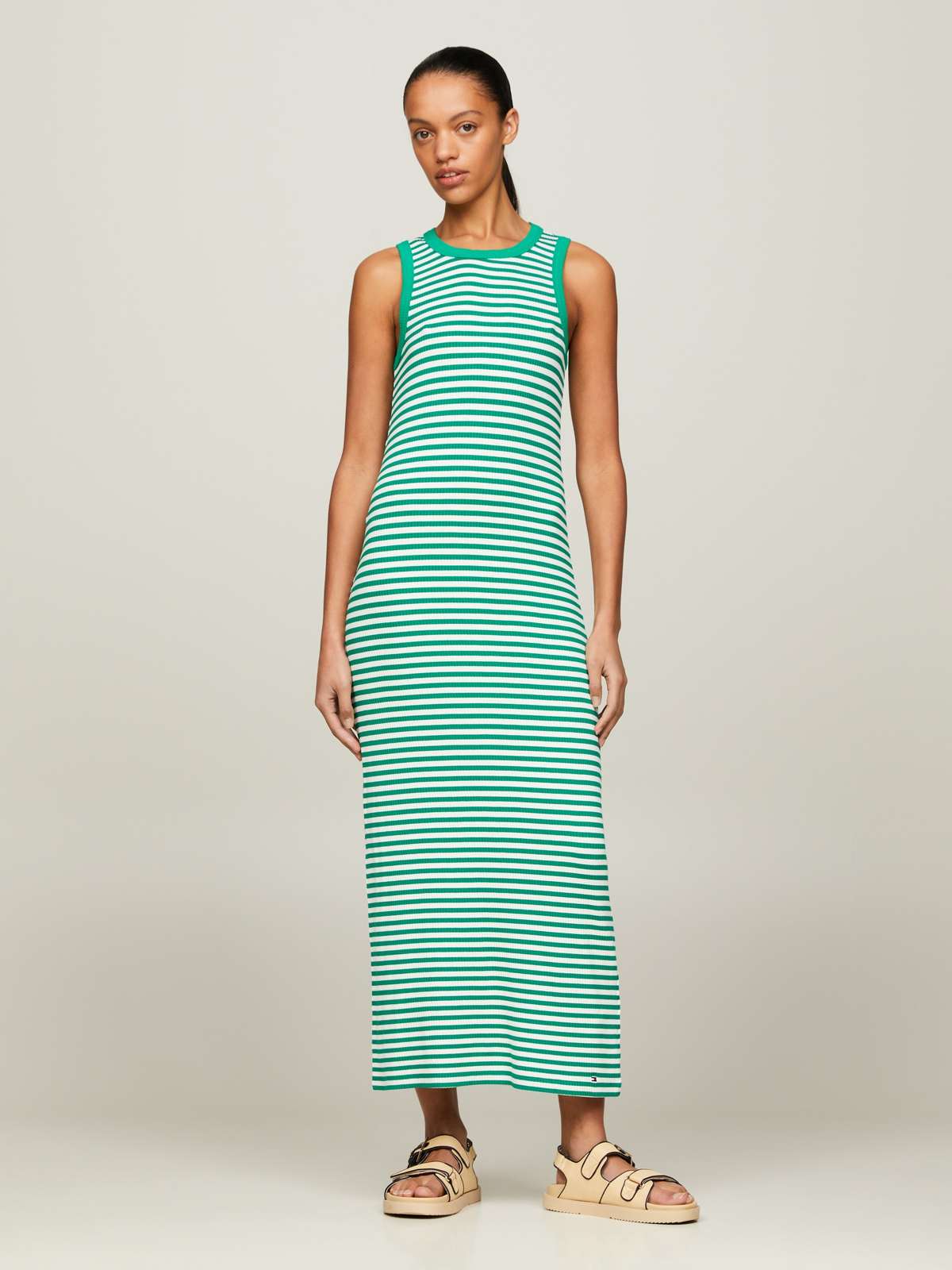 Платье миди в полоску »SLIM 5X2 STR RIB MIDI DRESS NS«