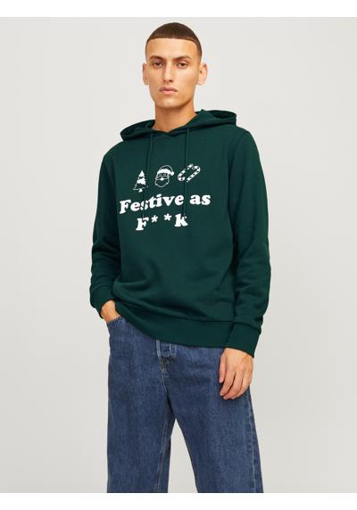 Толстовка с капюшоном JJXMAS ONE COLOR FUNNY SWEAT HOOD