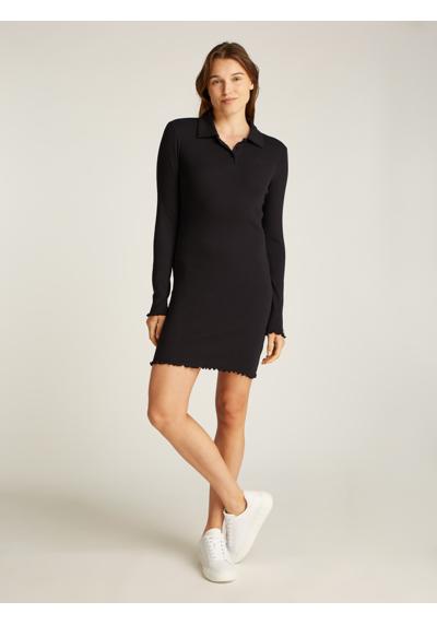 Платье-поло мини-длины TJW LS SCALLOP RIB POLO DRESS