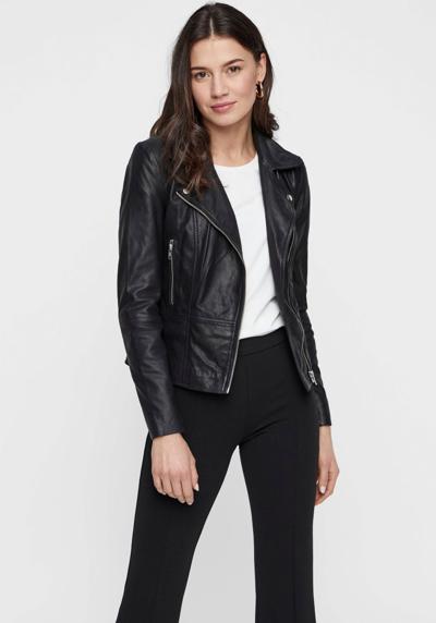 Кожаная куртка с байкерскими деталями YASSOPHIE LEATHER JACKET