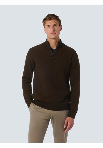 Свитер с высоким воротником No Excess Halber Rei?verschluss Pullover Melange