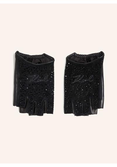 K/SIGNATURE GLITTER FINGERLESS GLOVES