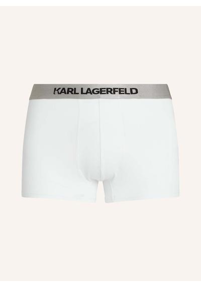 BOXERSHORTS MIT KARL-LOGO IN METALLIC-OPTIK €“ 3ER-SET