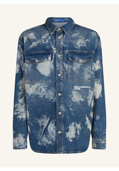 Рубашка из беленного денима BLEACHED DENIM OVERSHIRT