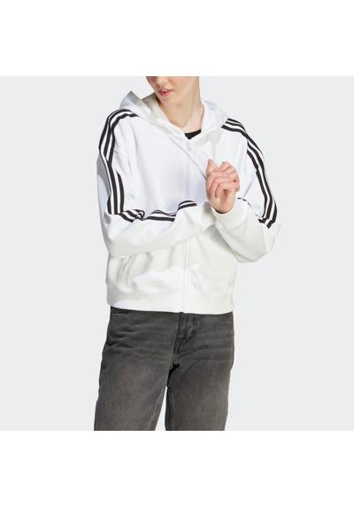 Флисовая куртка с капюшоном ESSENTIALS 3STRIPES FRENCH TERRY BOMBER HOODED JACKET (1 шт)