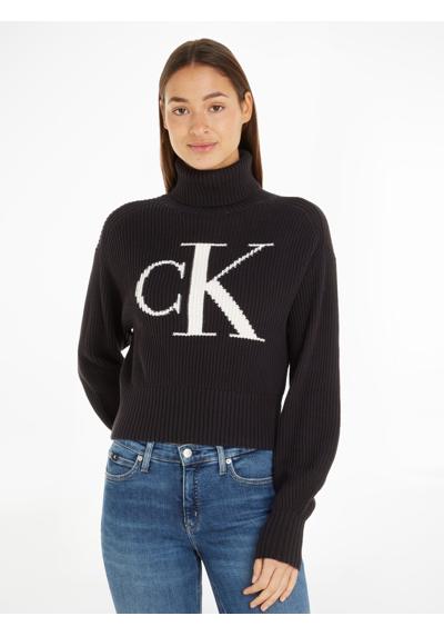 Свитер с высоким воротником BLOWN UP CK LOOSE SWEATER