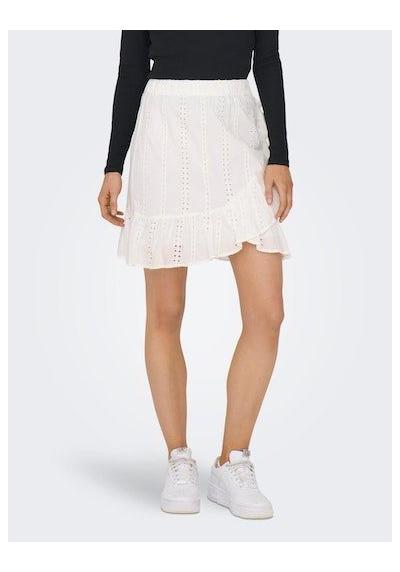 Юбка с запахом ONLDONNA SHORT EMB SKIRT WVN