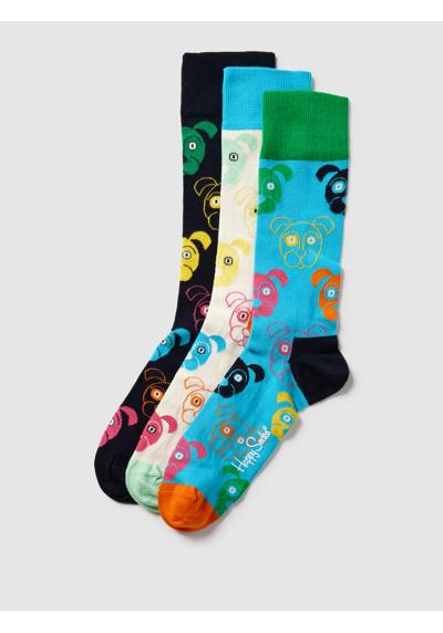 Носки с этикеткой, в упаковке 3 шт Mixed Dog Socks