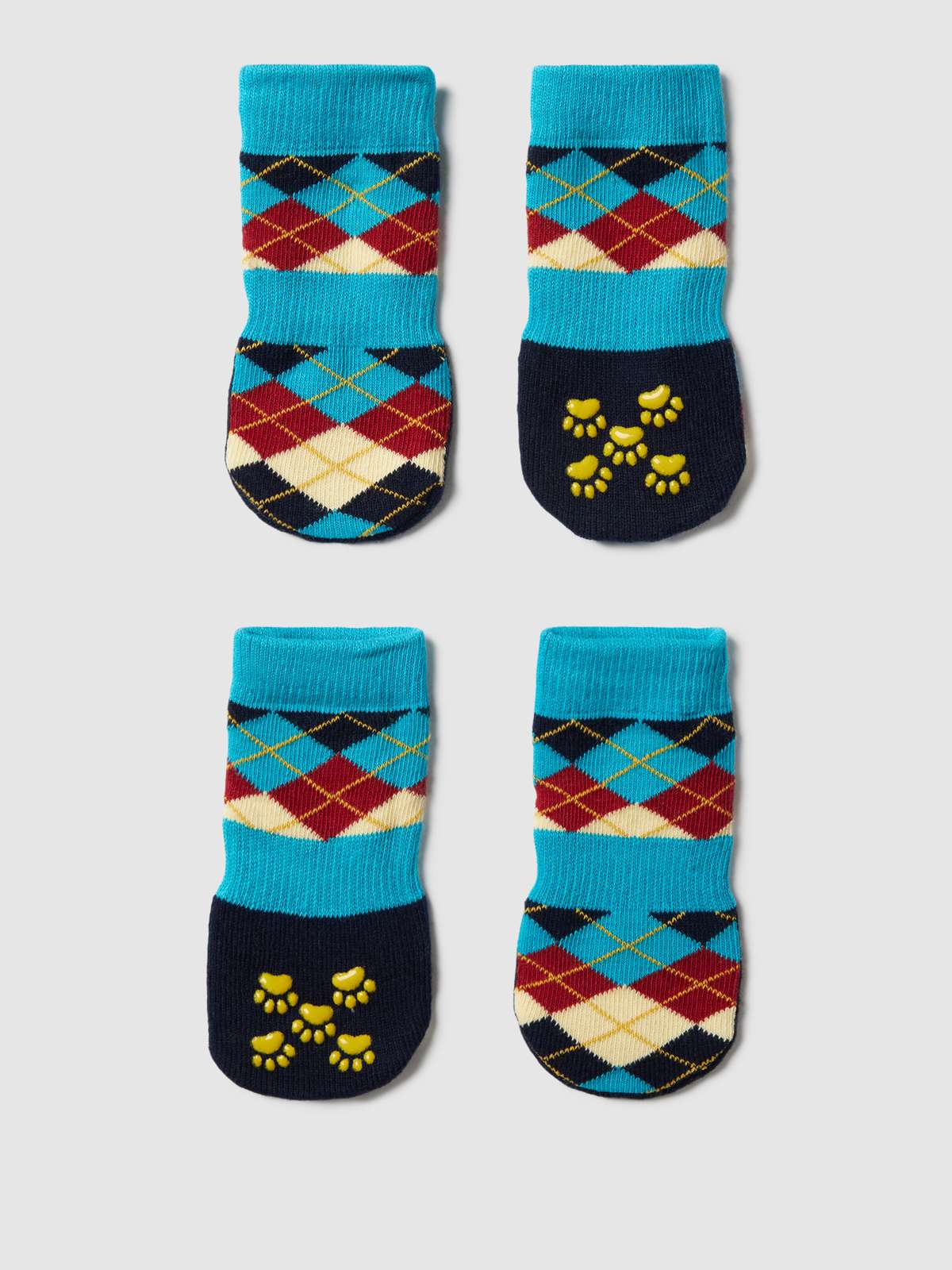 Носки для собак с шипами и узором Argyle Dog Sock