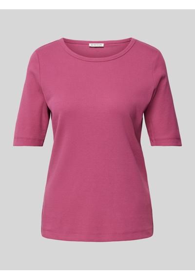 Regular Fit 1/2 Arm T-Shirt mit Rundhalsausschnitt
