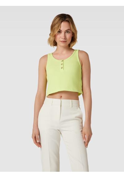 Crop Top mit kurzer Knopfleiste