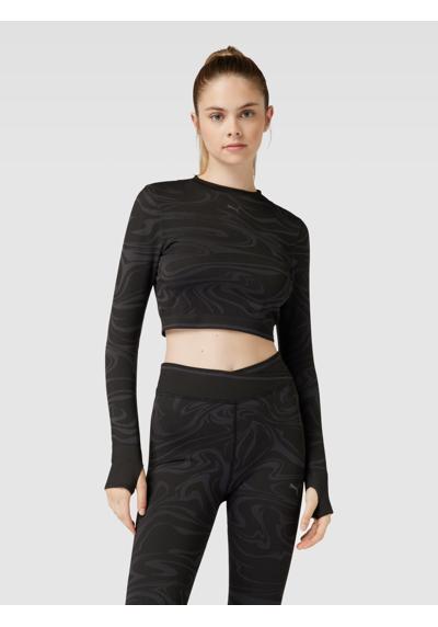 Crop Top mit Label-Detail