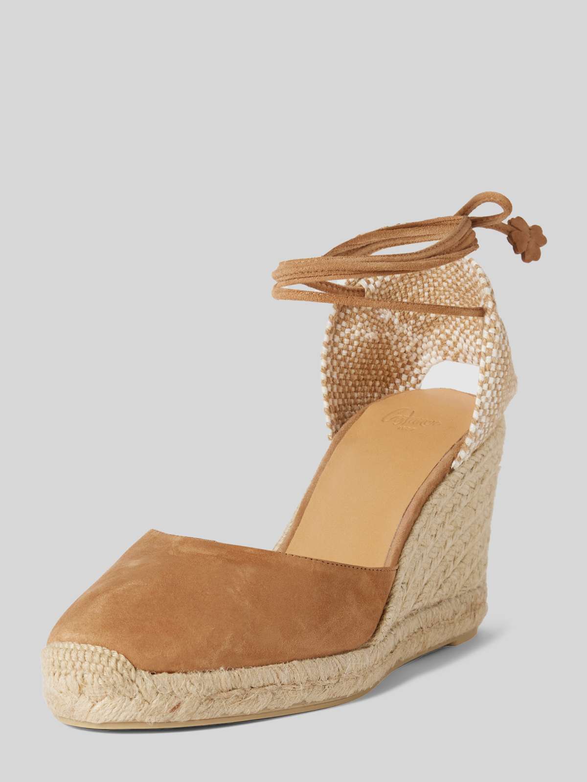 Wedges aus Leder-Mix Modell 'CARINA'