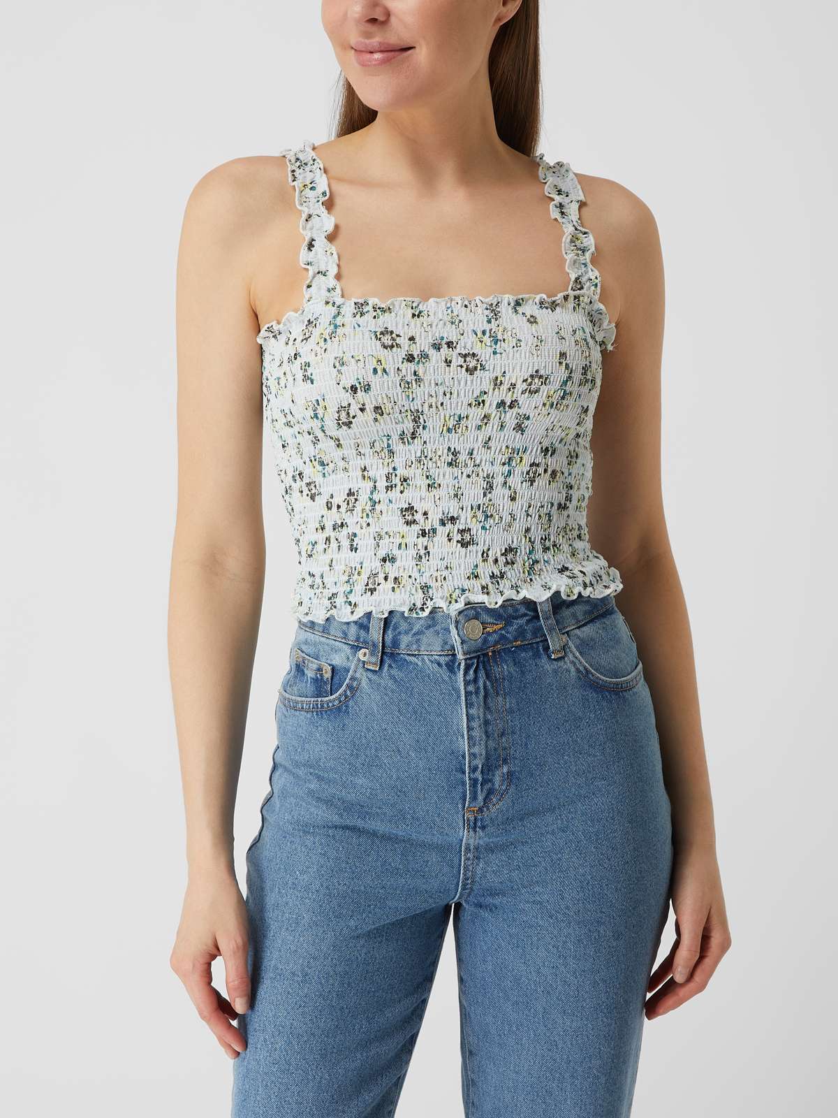 Crop Top mit floralem Muster