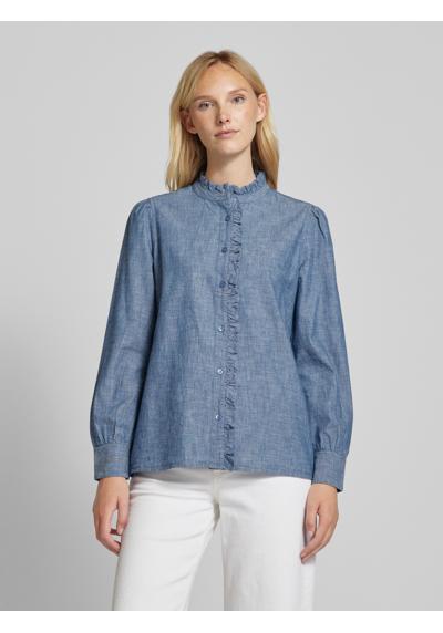 Блузка-рубашка с воротником стойкой CHAMBRAY