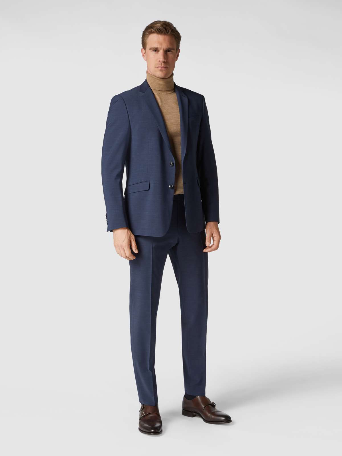 Slim Fit Anzughose mit Bugelfalten 'Flex Cross'