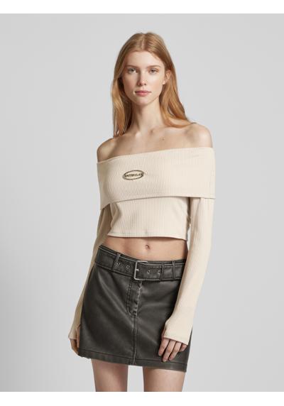 Crop Top in Ripp-Optik