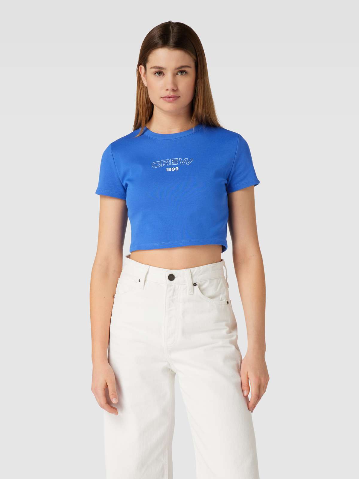 Crop Top mit Rundhalsausschnitt