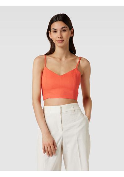 Crop Top mit Leinen-Anteil