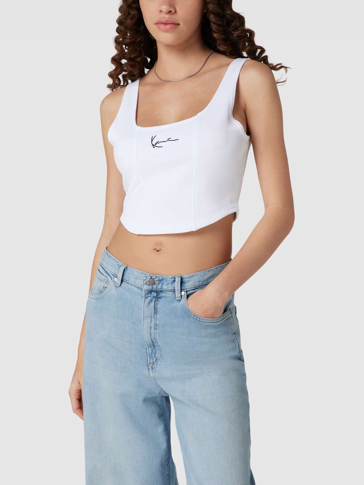 Crop Top mit Label-Stitching - P&C x Karl Kani