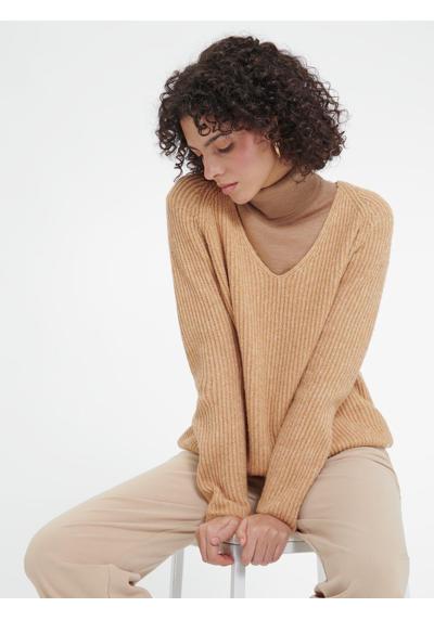 свитер с V-образным вырезом