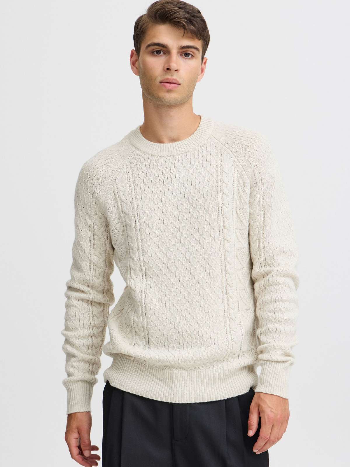 Трикотажный пуловер CFKRISTIAN crew neck cable knit