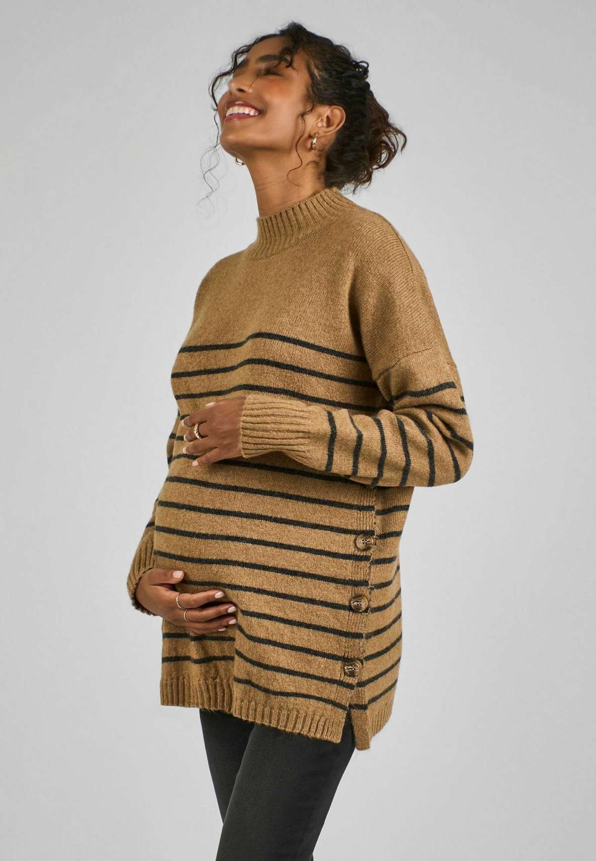 Пуловер STRIPE TURTLE NECK MATERNITY NURSING