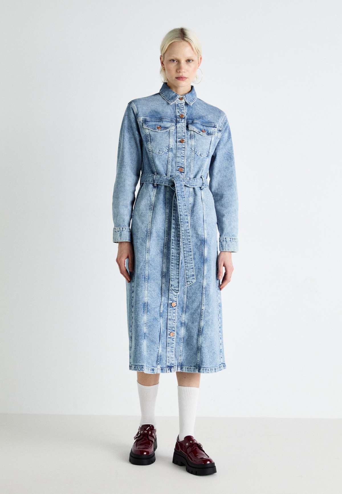 Платье-блузка BELTED MIDI SHIRTDRESS