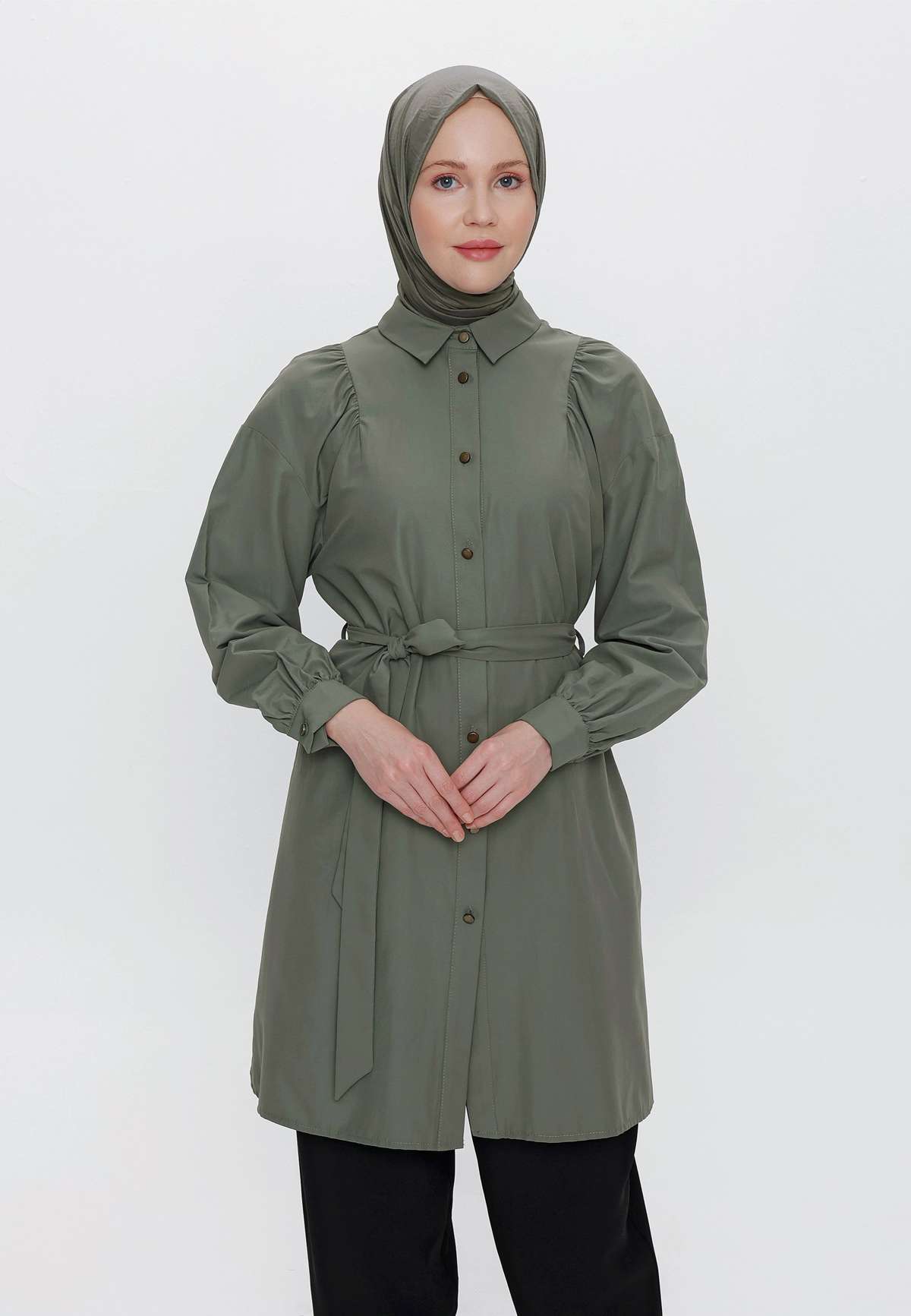 Блуза-рубашка MODEST SHIRRED TUNIC