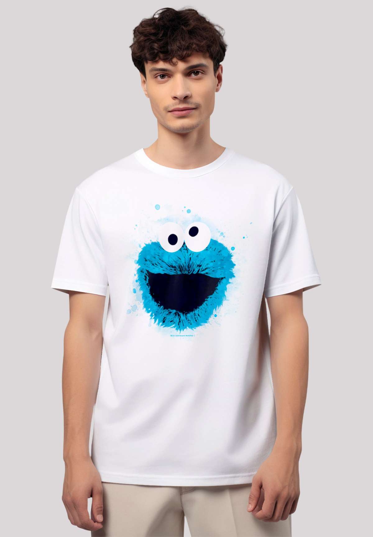 Футболка SESAMSTRASSE COOKIE MONSTER WATERCOLOR