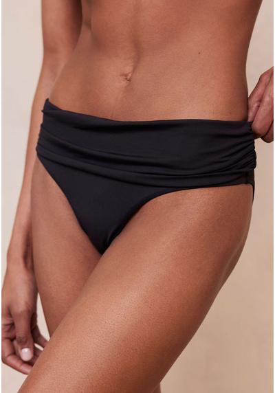 Бикини-трусики MINT VELVET ROLL TOP BLACK BIKINI BRIEFS