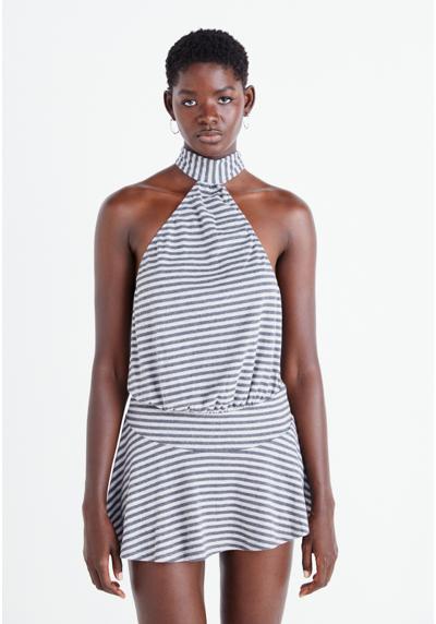 Трикотажное платье STRIPE DRAPED DRESS WITH SCARF