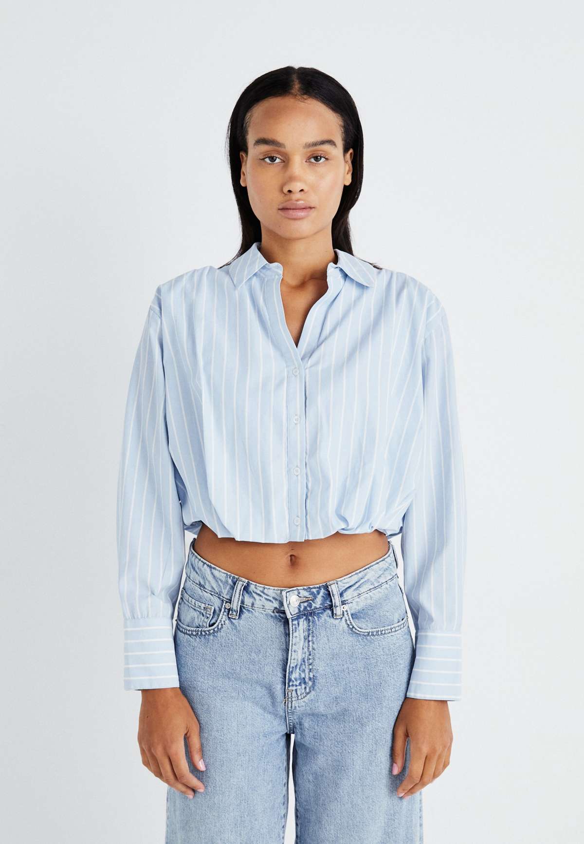 Блуза-рубашка PCGEMMA CROPPED SHIRT